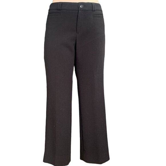 Banana Republic "Logan Crop" Trouser Dress Pants Sz 4 Black #113H - Picture 4 of 10